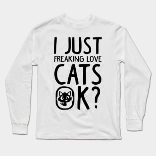 Love Cats Funny Cat Lover Gift Long Sleeve T-Shirt